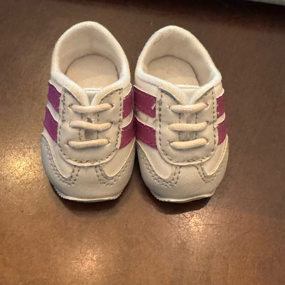 American Girl Purple Striped Sport Shoes Athletic Sneakers
